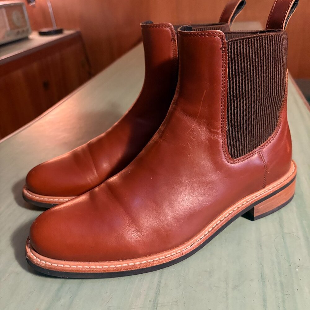 Womens Nisolo Brown Leather Carmen Chelsea Boots Size 9